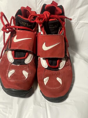 RARE MEN 10.5 Nike Air Diamond Turf 2 487658 Red Black Dieon  display picture 1