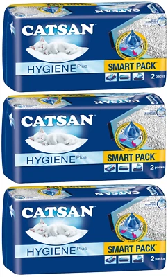 CATSAN Katzenstreu Smart Pack Hygiene plus 3 x 2er Pack (6 x 4L)