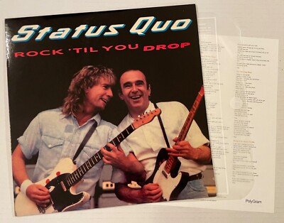 STATUS QUO Rock 'Til You Drop 1991 Vertigo Records SOUTH KOREA ORG Promo LP