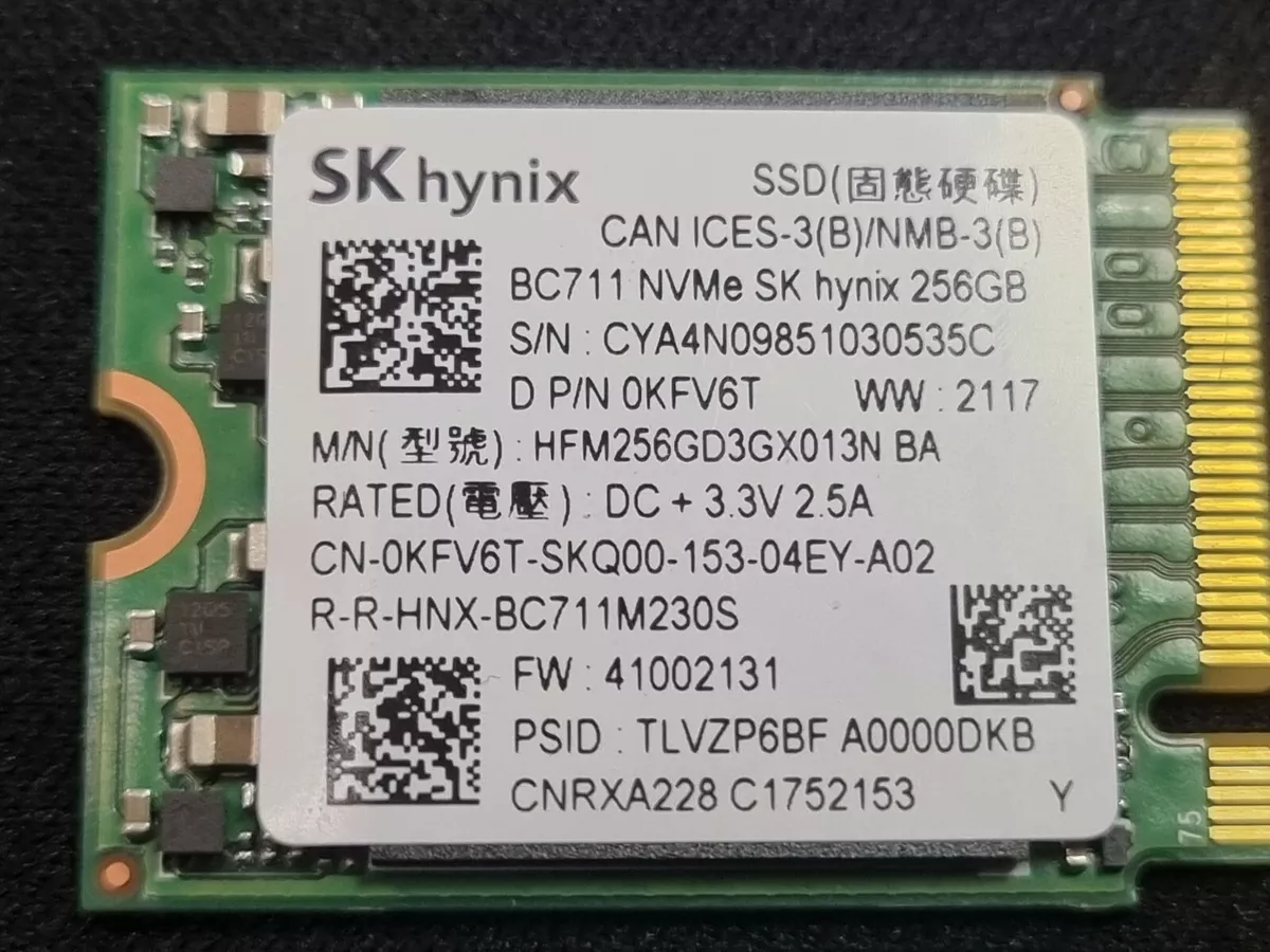 Bc501 nvme hotsell sk hynix 256gb