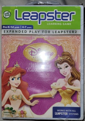 LeapFrog Leapster Disney's Two Princesses Worlds of Enchantment Learning Game 