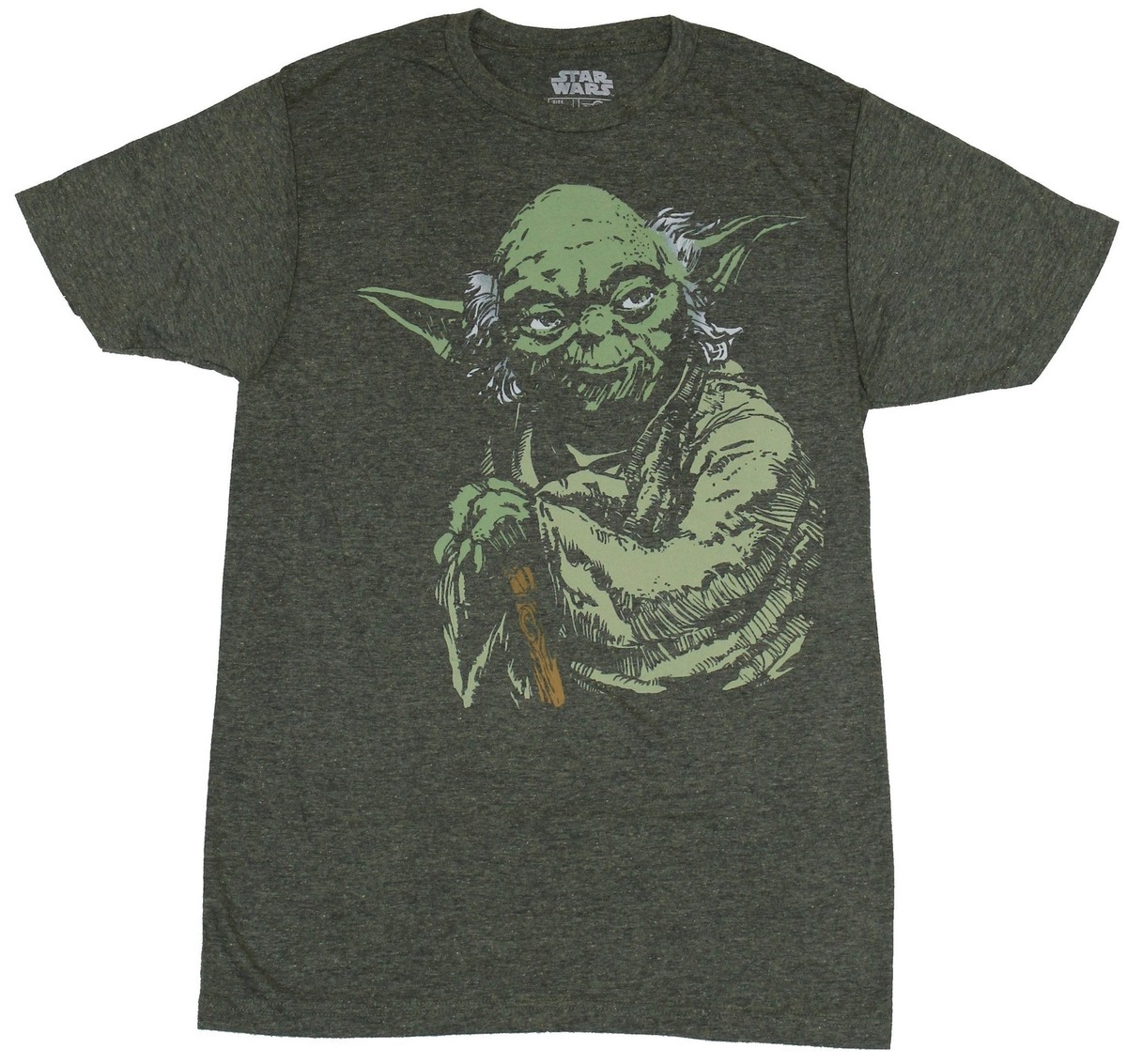Star Wars Mens T-Shirt - Yoda Head Turned Simple Pose Image | eBay