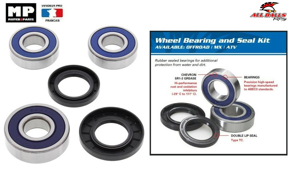 Kit Roulement Roue Arrière Honda CB1000F Pièce Réparation Moto Joint Spi 25-1257