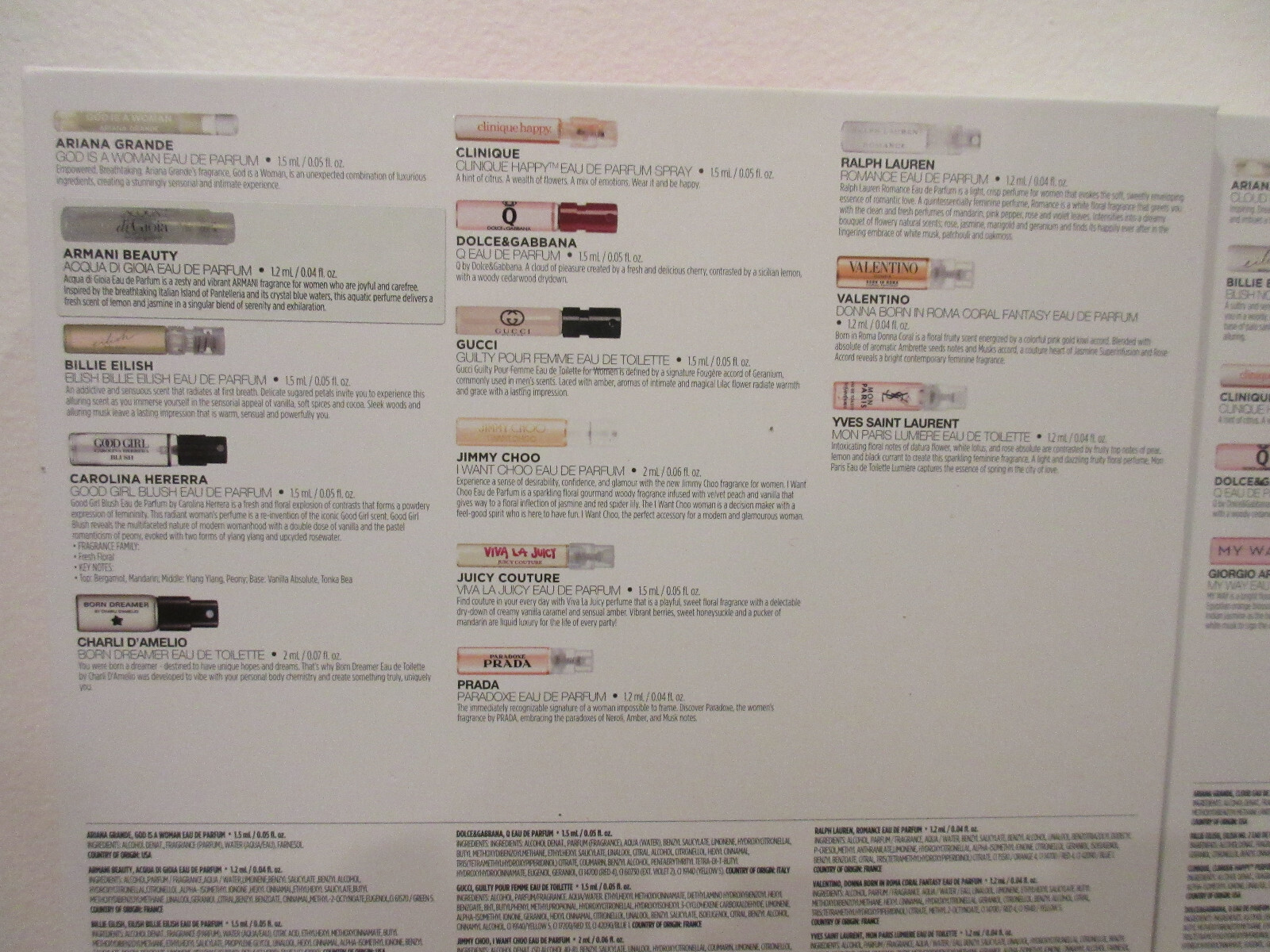 27 + Perfume Ulta Sampler Dazzling Scents of Season Festive Favorites