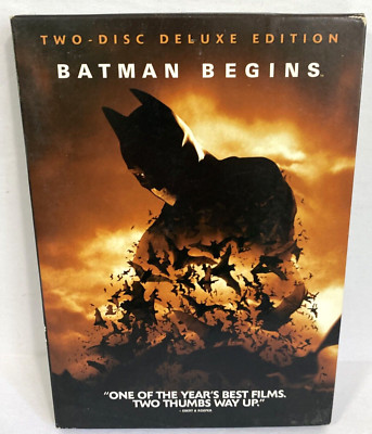 Batman Begins (DVD, 2005, 2-Disc Set, Deluxe Edition) Christian Bale