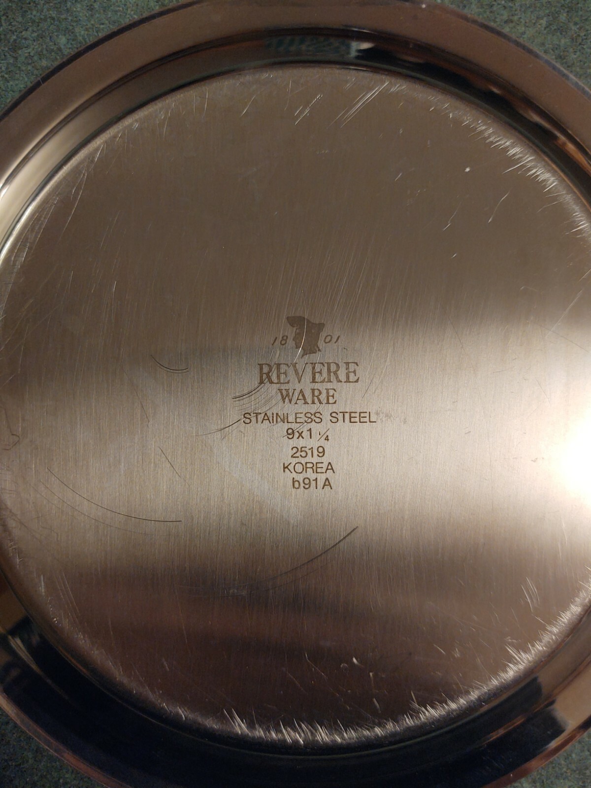 1801 REVERE WARE STAINLESS STEEL Pie PAN 9 "X 1 1/4" 2519 eBay
