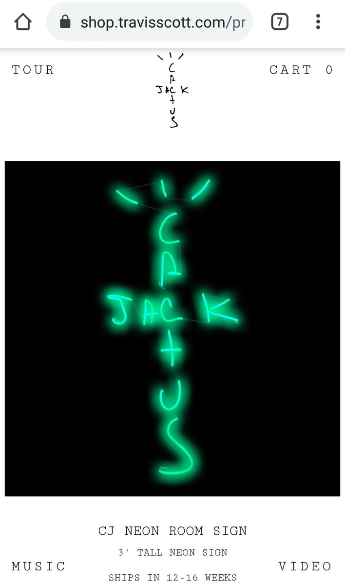 CACTUS JACK by Travis Scott 3ft Neon Room Sign | eBay CACTUS JACK by Travis Scott 3ft Neon Room Sign | eBay