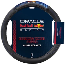 FOR Audi RS4 Red Bull Racing Steering Wheel Cover Universal Fit Blue Stripe