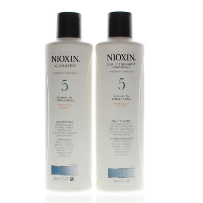 Nioxin System 5 Cleanser + Scalp Therapy, Medium To Coarse 2 X 10.1 Oz COMBO