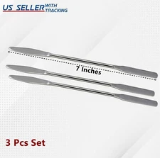 Scientific Lab Micro Spatula 7" Stainless Steel Round/Tapered Arrow Set of 3 Pcs