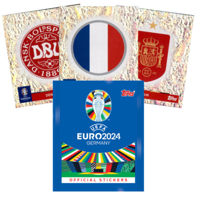 Topps UEFA EURO 2024 Germany Sammelsticker DEN, ENG, ESP, FIN, FR A, GEO