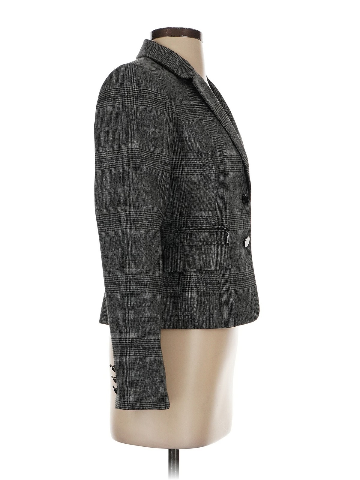 Calvin Klein Women Gray Blazer 2 thumbnail 3