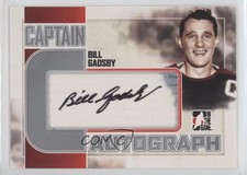 2011-12 ITG Captain-C Series Auto Silver Bill Gadsby #A-BG Auto HOF g6s
