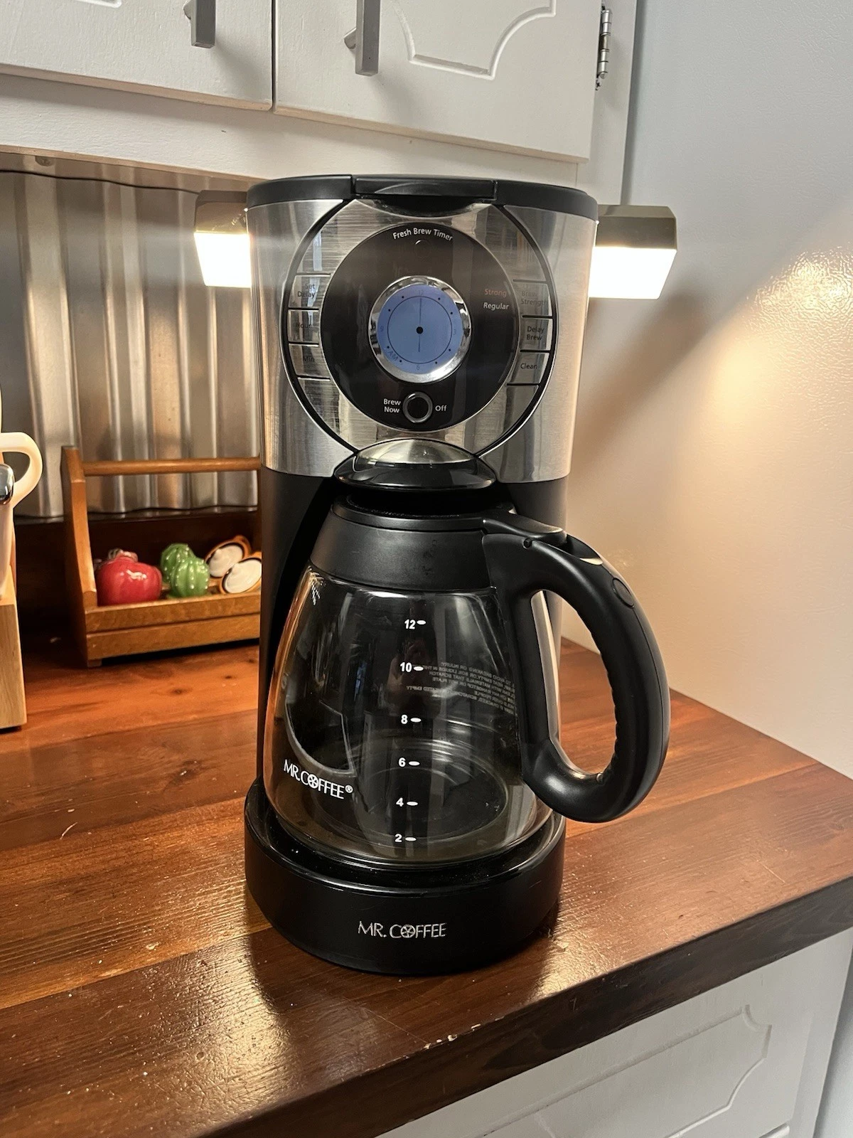 Mr. Coffee Programmable Drip Coffeemaker, 12 Cup, Black Stainless BVMC-EJX37