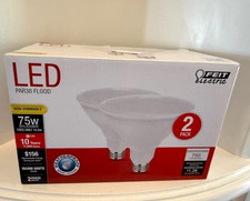 Lot of 2-Feit Electric Flood LED Light Bulb 2 Pack 75w PAR38 Dimmable 3000k-Fast