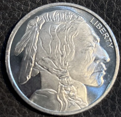 1 oz Silver Round – Indian Head Buffalo Design – .999 Fine Silver