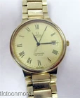 VINTAGE 10K GF OMEGA SEAMASTER DeVILLE DATE QUARTZ WATCH MENS 196.0116