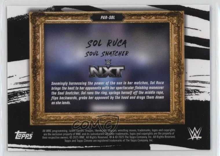 2025 Topps Chrome WWE Paradigm Gold Refractor /50 Sol Ruca #PAR-SOL - Image 2 of 2