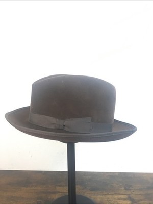 Vintage TONAK Antu Fur Felt Fedora Brown Size 58 1961 Czechoslovakia   Minor Mot