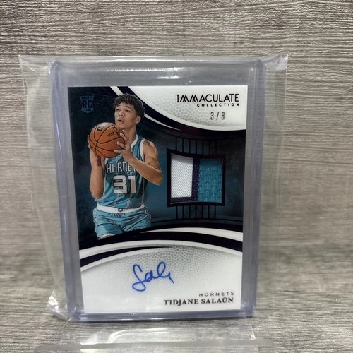2024-25 IMMACULATE Tidjane Salaun #127 RPA ROOKIE PATCH AUTOGRAPH FOTL PURPLE /8