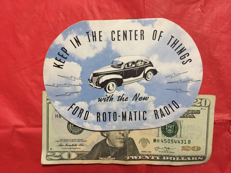1940 FORD "FORD ROTO-MATIC RADIO" Car Dealer Brochure