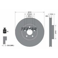 Textar 92317203 Bremsscheibe Vorderachse FüR Ford