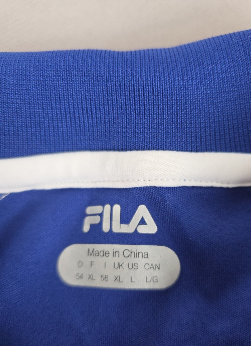 BNP Paribas Open FILA Blue Polo Sz Large Tennis Performance Logo