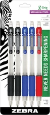 Z-Grip Mechanical Pencil, 0.7Mm Point Size, HB #2 Graphite, Assorted Grip Colors