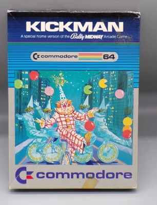 Original vintage 1981 Commodore KICKMAN video game C64 cartridge MIDWAY Bally !!