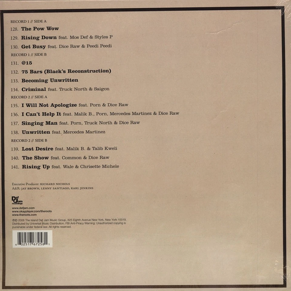 The Roots - Rising Down (Vinyl 2LP - 2008 - US - Original) - Bild 2 von 2