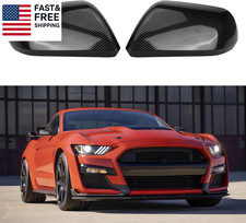 Carbon Fiber Direct Replacement Mirror Covers Caps For 2015-2024 Ford Mustang