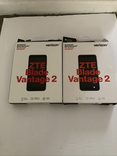 2 Pack ZTE Blade Vantage 2 - 16GB - Black Verizon Prepaid Locked Open Box As Is