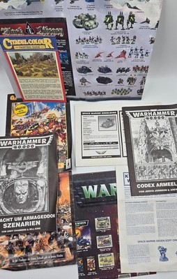 Data Cards Bögen Poster Codex Warhammer 40K 2nd Edition RAR!