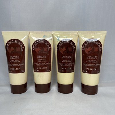 4x Perlier Chocolate Vanilla Soothing Hand Creams - 3.3 Ounces Each Sealed