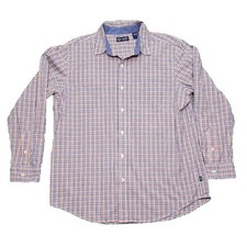 Chaps Shirt Mens Sz Large Dress Button Up Down Long Sleeve Casual Top Plaid