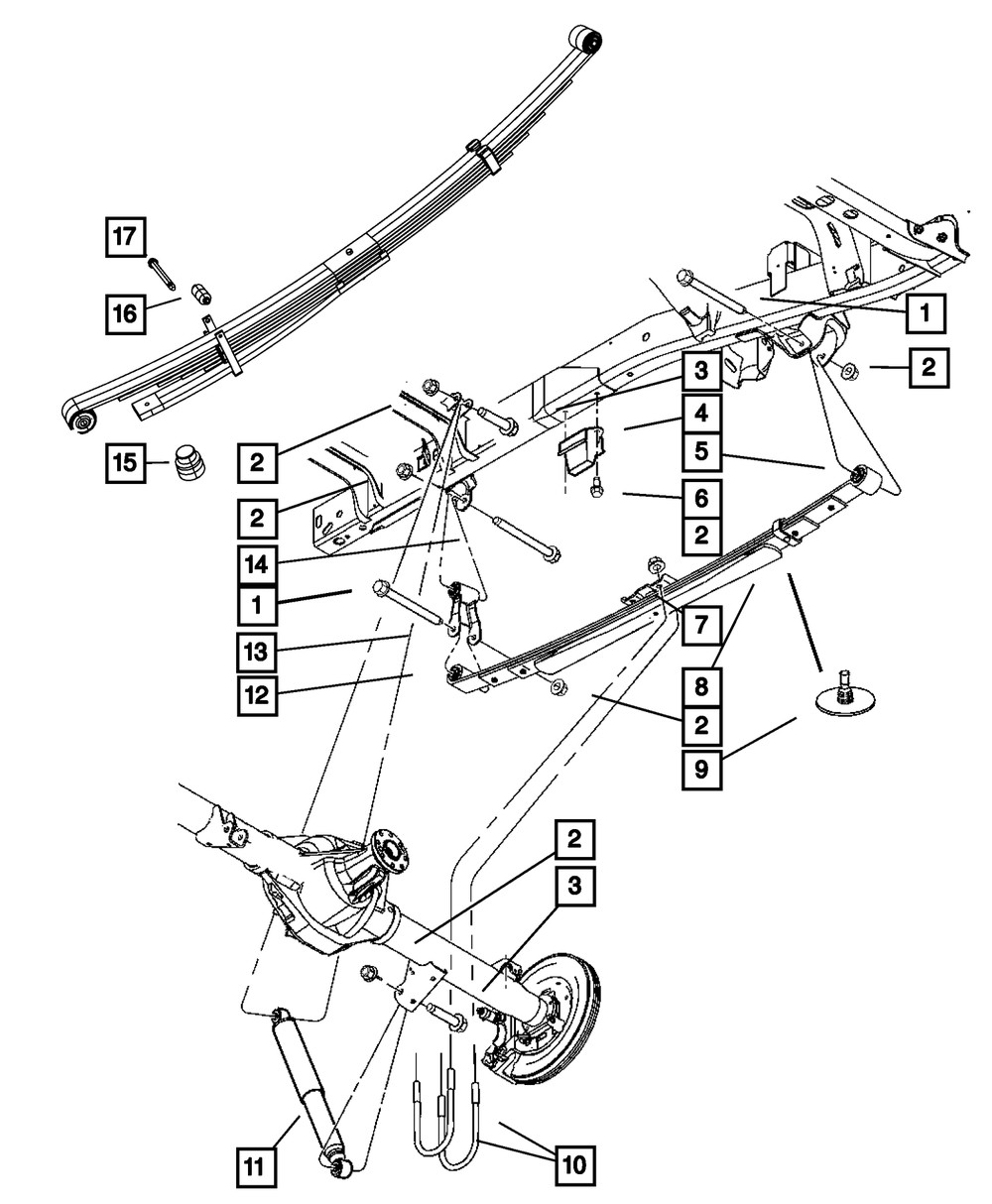 Bujes de resorte de suspensión delantero para Ram 1500 2004-2006 (P/N 5290441AB)