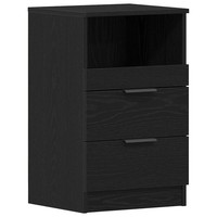 Nachttisch Schwarz Eichen-Optik Holzwerkstoff 40 X 35 X 65 Cm Beistelltisch