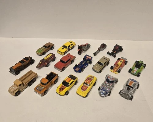 Vintage 1970s-1980s Hot Wheels Mattel 1:64 Diecast Car Truck Lot of 18 Die Cast
