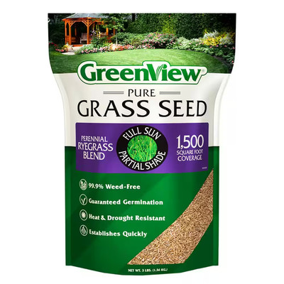 3 Lbs. Pure Grass Perennial Ryegrass Blend - Covers up to 1,500 Sq. Ft.