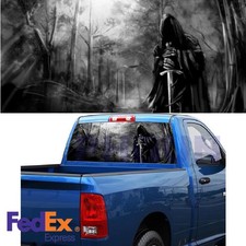 Rear Window Graphic Decal Grim Reaper Black Forest Rear Window Sticker For Truck Rear Window Graphic Decal Grim Reaper Black Forest Rear Window Sticker For Truck