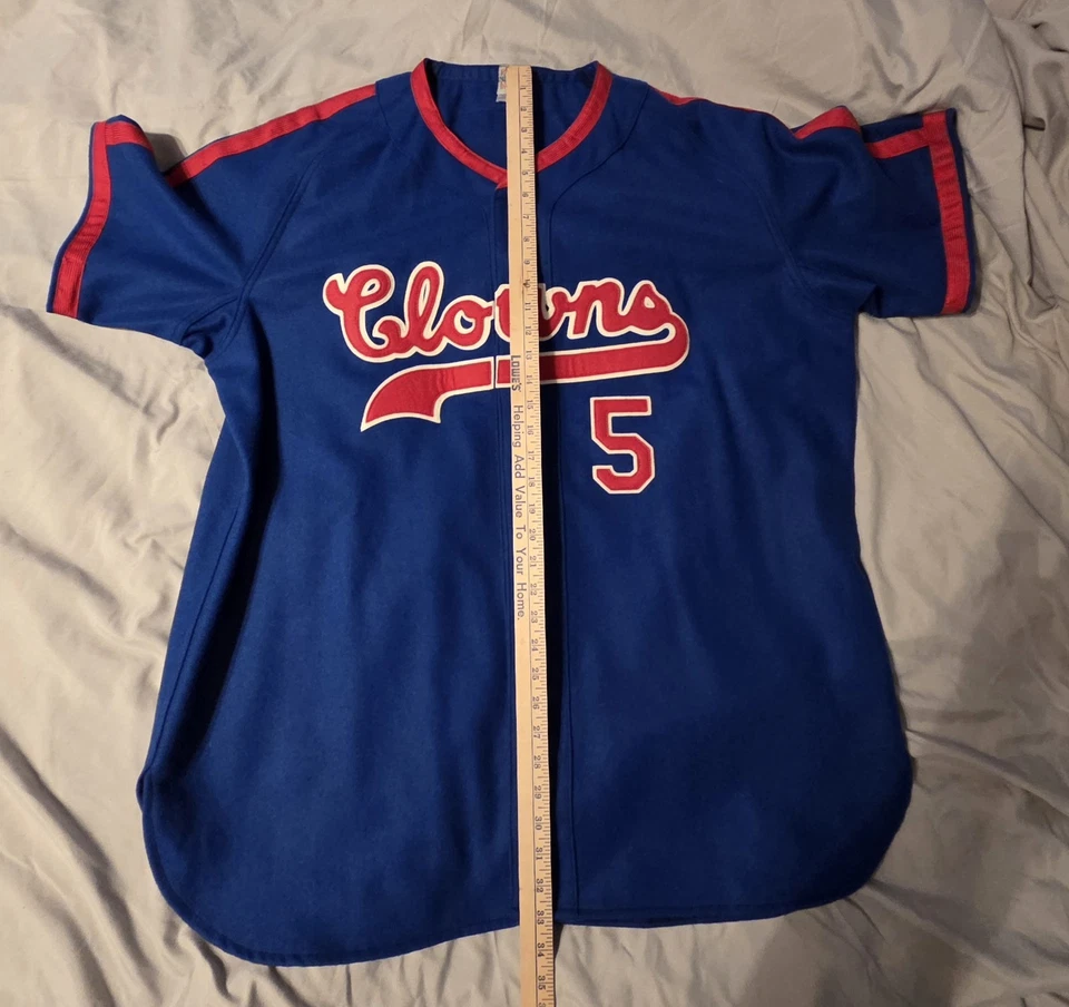 Camiseta de béisbol de los payasos de Indianápolis talla 2XL Ebbets franelas de campo mezcla de lana Foto 4 de 4