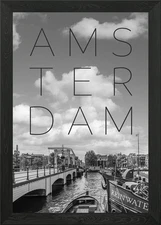 AMSTERDAM Magere Brug Framed Wall Art Poster Canvas Print Picture