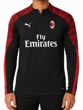 Jersey Puma Hombre Negro Rojo Rayas Manga Larga Talla XL Logo Atlético