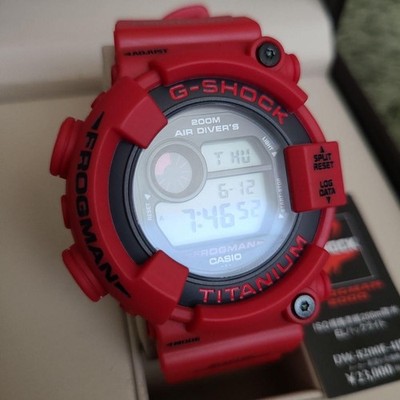 Casio G Shock DW 8200F 4JR Frogman Red 2000 Limited Dive Watch