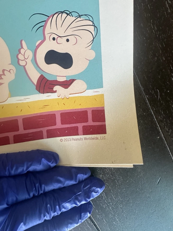 A Charlie Brown Christmas, CHARLIE BROWN" Edición Limitada Estampado Firmado Foto 3 de 3