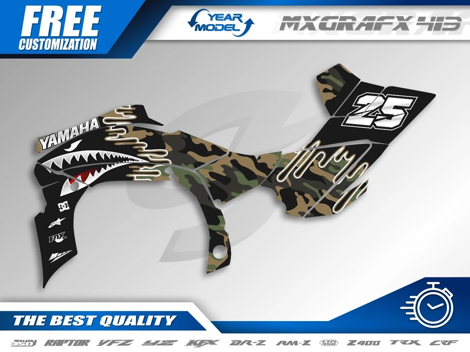 Graphics Kit for YAMAHA YFZ 450R 2009 2010 2011 2012-2013 graphics kit stickers - Image 2 of 4