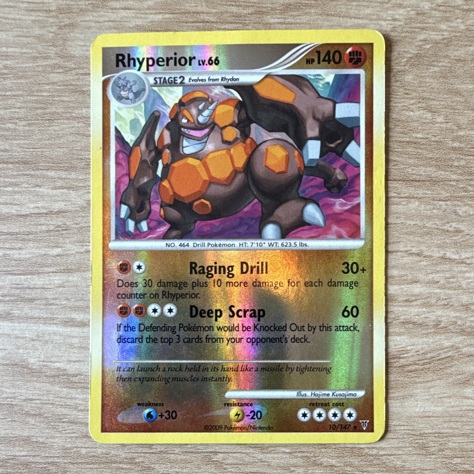 Pokemon TCG Rhyperior 10/147 Supreme Victors Reverse Holo Rare English 2009
