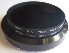 HOYA HMC NDX2 and HOYA NDX4 72mm filters with original plastic cover - JAPAN.