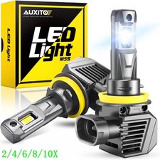 AUXITO H11 LED Headlight Low Beam Bulbs Canbus Super Bright 6500K Plug Play 2/4X