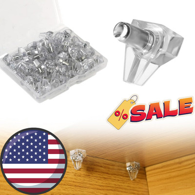 30 Pcs Cabinet Shelf Pegs for Shelves 5Mm Shelf Pins Holders Clear Shelf Support